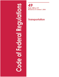 PRE-ORDER: 49 CFR Government Edition (2025 Edition)